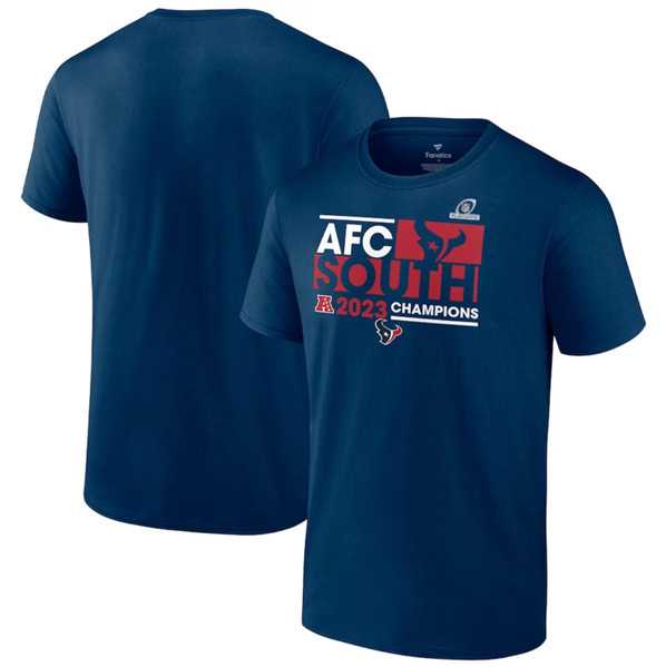 Men's Houston Texans Navy 2023 AFC South Division Champions Conquer T-Shirt,We sell and wholesale Men's Houston Texans Navy 2023 AFC South Division Champions Conquer T-Shirt on line form chian!